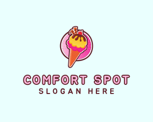 Frozen Yogurt Ice Cream  logo design