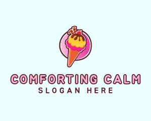 Frozen Yogurt Ice Cream  logo design