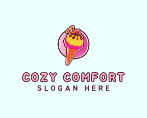 Frozen Yogurt Ice Cream  logo design