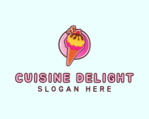 Frozen Yogurt Ice Cream  logo design