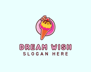 Frozen Yogurt Ice Cream  logo design