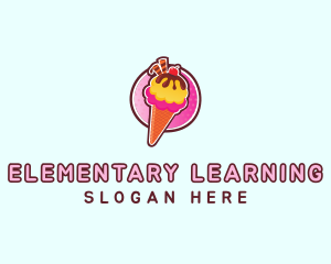 Frozen Yogurt Ice Cream  logo design