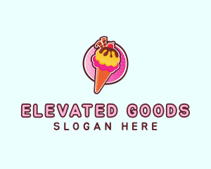 Frozen Yogurt Ice Cream  logo design