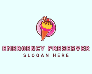 Frozen Yogurt Ice Cream  logo design