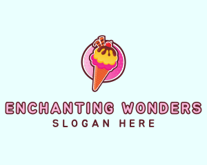 Frozen Yogurt Ice Cream  logo design