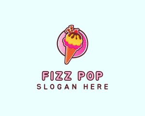 Frozen Yogurt Ice Cream  logo design