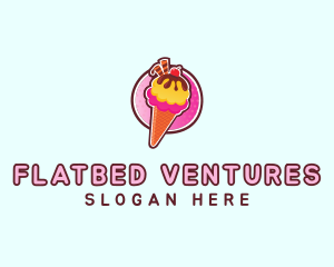 Frozen Yogurt Ice Cream  logo design