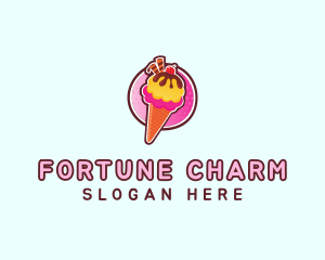 Frozen Yogurt Ice Cream  logo design