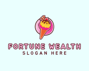 Frozen Yogurt Ice Cream  logo design