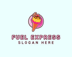 Frozen Yogurt Ice Cream  logo design