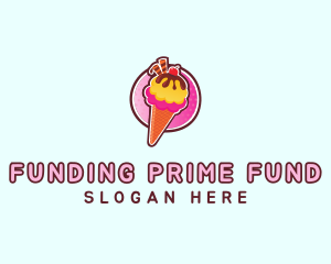 Frozen Yogurt Ice Cream  logo design