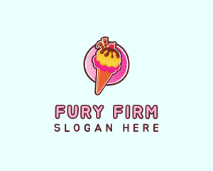 Frozen Yogurt Ice Cream  logo design