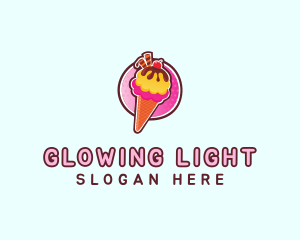 Frozen Yogurt Ice Cream  logo design