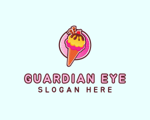 Frozen Yogurt Ice Cream  logo design