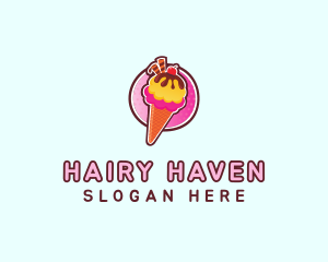 Frozen Yogurt Ice Cream  logo design