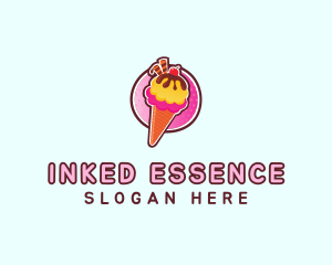 Frozen Yogurt Ice Cream  logo design