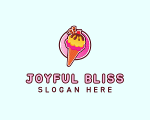 Frozen Yogurt Ice Cream  logo design