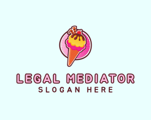 Frozen Yogurt Ice Cream  logo design