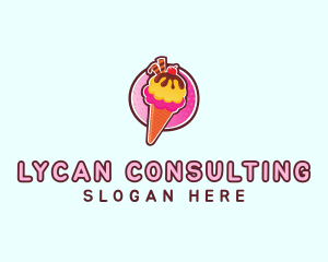 Frozen Yogurt Ice Cream  logo design