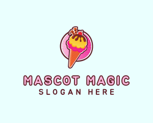 Frozen Yogurt Ice Cream  logo design