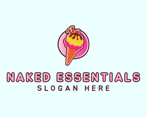 Frozen Yogurt Ice Cream  logo design