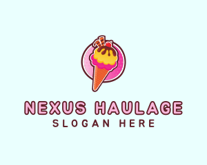 Frozen Yogurt Ice Cream  logo design