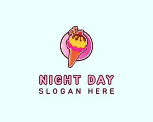 Frozen Yogurt Ice Cream  logo design