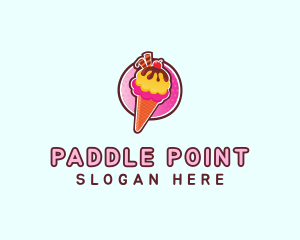 Frozen Yogurt Ice Cream  logo design