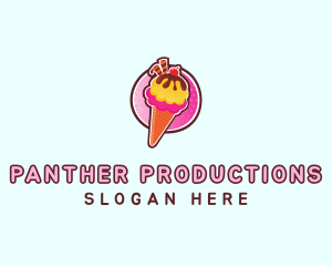 Frozen Yogurt Ice Cream  logo design