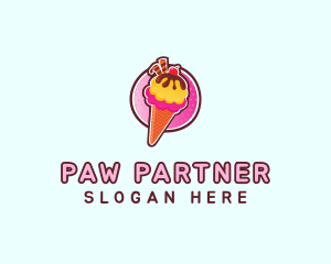 Frozen Yogurt Ice Cream  logo design