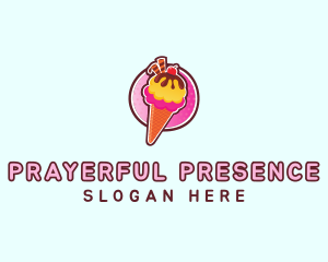 Frozen Yogurt Ice Cream  logo design