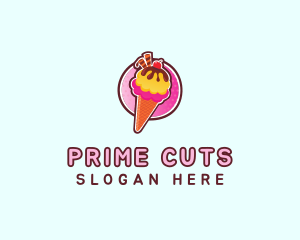 Frozen Yogurt Ice Cream  logo design