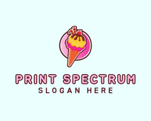 Frozen Yogurt Ice Cream  logo design