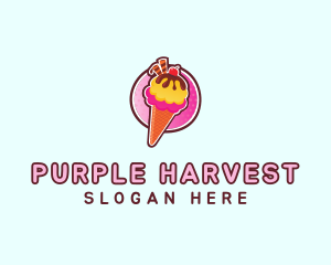 Frozen Yogurt Ice Cream  logo design