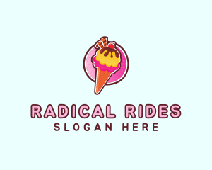 Frozen Yogurt Ice Cream  logo design