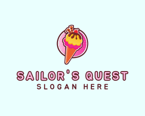 Frozen Yogurt Ice Cream  logo design