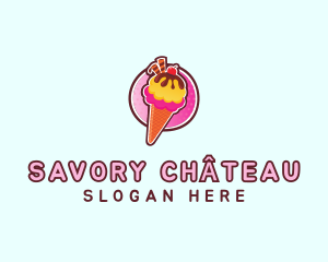 Frozen Yogurt Ice Cream  logo design