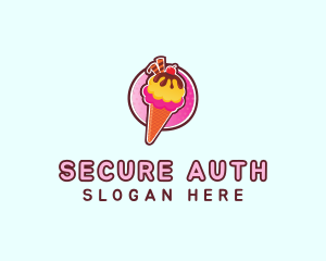 Frozen Yogurt Ice Cream  logo design