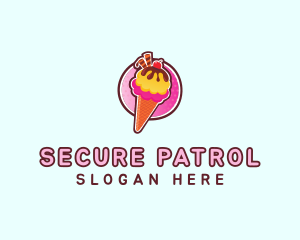 Frozen Yogurt Ice Cream  logo design