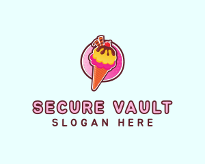 Frozen Yogurt Ice Cream  logo design