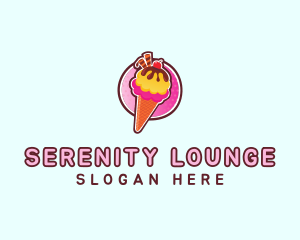 Frozen Yogurt Ice Cream  logo design