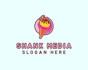 Frozen Yogurt Ice Cream  logo design