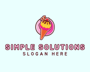 Frozen Yogurt Ice Cream  logo design