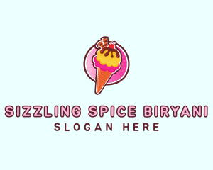 Frozen Yogurt Ice Cream  logo design