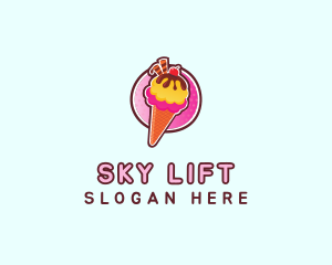 Frozen Yogurt Ice Cream  logo design