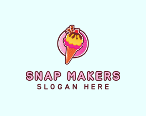 Frozen Yogurt Ice Cream  logo design