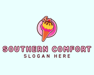 Frozen Yogurt Ice Cream  logo design