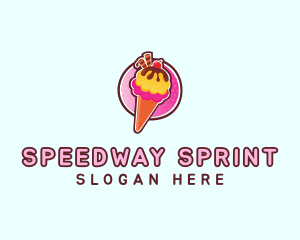 Frozen Yogurt Ice Cream  logo design