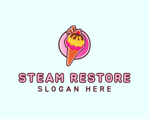 Frozen Yogurt Ice Cream  logo design