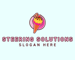 Frozen Yogurt Ice Cream  logo design